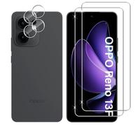 Lutree pour OPPO Reno 13 F 5G / Reno 13 FS 5G Verre Trempé, 2+2 Pièces Protection écran + Caméra Arrière Protecteur Film, 9H Dureté HD Anti-Rayures Sans Bulles Vitre Trempé Protecteurs d'écran
