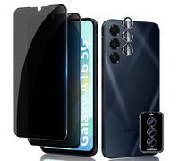 Lutree pour Samsung Galaxy A16 5G/4G Anti-Espion Verre Trempé, 2+1 Pièces Anti-Spy Protection écran + Caméra Lentille Protecteur Film, 9H Anti-Rayures Sans Bulles Privacy Protecteurs d'écran
