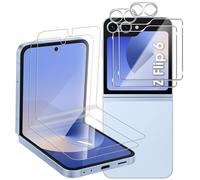 Lutree pour Samsung Galaxy Z Flip 6 5G Verre Trempé, 2+2+2 Pièces Interne TPU Protecteurs d'écran+ Retour Vitre Protection écran+ Caméra Arrière Protecteur, HD Anti-Rayures Film pour Z Flip6 5G