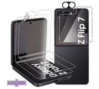 Lutree pour Samsung Galaxy Z Flip 7 5G Verre Trempé, 2+1+1 Pièces Interne TPU Protecteurs d'écran + Retour Vitre Protection écran + Caméra Arrière Protecteur (Noire), HD Film pour Z Flip7 5G