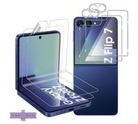 Lutree pour Samsung Galaxy Z Flip 7 5G Verre Trempé, 2+2+2 Pièces Interne TPU Protecteurs d'écran+ Retour Vitre Protection écran+ Caméra Arrière Protecteur, HD Anti-Rayures Film pour Z Flip7 5G
