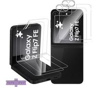 Lutree Pour Samsung Galaxy Z Flip 7 FE 5G en verre trempé, lot de 2 + 2 protecteurs d'écran intérieurs en TPU + verre de protection arrière + protecteur d'objectif d'appareil photo, film de protection