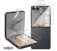 Lutree pour Samsung Galaxy Z Flip 8 5G/ Z Flip8 5G Verre Trempé, 2+2+2 Pièces Interne TPU Protecteurs d'écran+ Retour Vitre Protection écran+ Caméra Arrière Protecteur, HD Anti-Rayures Film