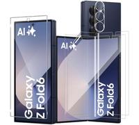 Lutree pour Samsung Galaxy Z Fold 6 5G Verre Trempé, 2+1+1 Pièces Interne TPU Protecteurs d'écran+ Avant Vitre Protection écran+ Caméra Arrière Protecteur, HD Anti-Rayures Film pour Z Fold6 5G