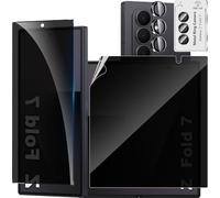 Lutree pour Samsung Galaxy Z Fold 7 5G Anti-Espion Verre Trempé, 1+1+1 TPU Interne Privacy Protecteurs d'écran+ Anti-Spy Protection écran+ Caméra Lentille Protecteur Film, Privacy Protecteurs d'écran