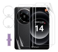 Lutree pour Xiaomi Mi 14 Ultra Protection écran, 2+2+2 Pièces TPU Protecteurs d'écran+Retour Film+Verre Trempé Caméra Arrière Protecteur, HD Anti-Rayures Protection écran