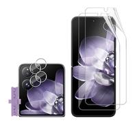 Lutree pour Xiaomi Mi Mix Flip Protection écran, 2+2 Pièces TPU Protecteurs d'écran + Verre Trempé Caméra Arrière Protecteur, HD Anti-Empreintes Anti-Rayures Film