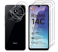 Lutree pour Xiaomi Redmi 14C 4G/ Poco C75 Verre Trempé, 3+3 Pièces Protection écran + Caméra Arrière Protecteur Film, 9H Dureté HD Anti-Rayures Vitre Trempé Protecteurs d'écran pour Redmi 14 C 4G
