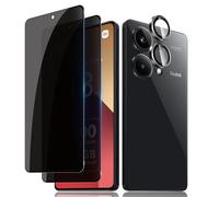 Lutree pour Xiaomi Redmi Note 13 Pro 4G/ POCO M6 Pro 4G Anti-Espion Verre Trempé, 2+1 Pièces Anti-Spy Protection écran + Caméra Lentille Protecteur Film, 9H Anti-Rayures Privacy Protecteurs d'écran