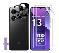 Lutree pour Xiaomi Redmi Note 13 Pro Plus 5G/Note 13 Pro+ 5G Protection écran, 2+2 Pièces TPU Protecteurs d'écran + Verre Trempé Caméra Arrière Protecteur, HD Anti-Empreintes Anti-Rayures Film