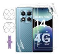 Lutree pour Xiaomi Redmi Note 14 Pro 4G Protection écran, 2+2+2 Pièces TPU Protecteurs d'écran + Retour Film + Verre Trempé Caméra Arrière Protecteur, HD Anti-Rayures Protection écran