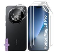 Lutree Protection écran pour Honor Magic 8 Pro 5G, 2+2 Pièces TPU Protecteurs d'écran + Verre Trempé Caméra Arrière Protecteur, HD Anti-Rayures Anti-Empreintes Film