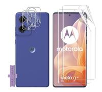 Lutree Protection écran pour Motorola Moto G85 5G, 2+2 Pièces TPU Protecteurs d'écran + Verre Trempé Caméra Arrière Protecteur, HD Anti-Rayures Anti-Empreintes Film