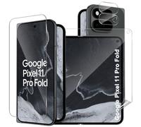 Lutree Verre trempé pliable pour Google Pixel 11 Pro, lot de 1 + 1 | Protection d'écran intérieure en TPU + verre de protection avant + protecteur d'objectif d'appareil photo