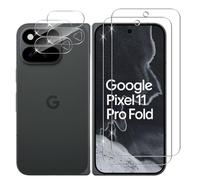 Lutree Verre Trempé pour Google Pixel 11 Pro Fold, 2+2 Pièces Protection écran + Caméra Arrière Protecteur Film, 9H Dureté HD Anti-Rayures Sans Bulles Vitre Trempé Protecteurs d'écran