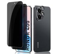 Lutree Verre Trempé pour Honor 400 - 2+2 Pack Protection Ecran Anti-Espion + Film de Protection Lentille Caméra (Noir), Dureté 9H Anti-Rayures Anti-Peeping Verre Protecteur