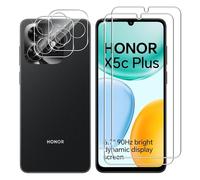 Lutree Verre Trempé pour Honor X5c Plus 4G, 2+2 Pièces Protection écran + Caméra Arrière Protecteur Film, 9H Dureté HD Anti-Rayures Sans Bulles Vitre Trempé Protecteurs d'écran