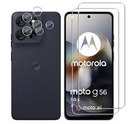 Lutree Verre Trempé pour Motorola Moto G56 5G, 2+2 Pièces Protection écran + Caméra Arrière Protecteur Film, 9H Dureté HD Anti-Rayures Sans Bulles Vitre Trempé Protecteurs d'écran