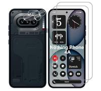 Lutree Verre Trempé pour Nothing Phone 4a, 2+2 Pièces Protection écran + Caméra Arrière Protecteur Film, 9H Dureté HD Anti-Rayures Sans Bulles Vitre Trempé Protecteurs d'écran