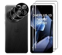 Lutree Verre Trempé pour OnePlus 13, 2+2 Pièces 3D Protection écran+ Caméra Arrière Protecteur Film (Noire), 9H Dureté HD Anti-Rayures Sans Bulles Vitre Trempé Protecteurs d'écran
