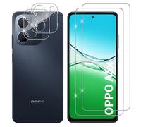 Lutree Verre Trempé pour OPPO A5x 4G/ 5G, 2+2 Pièces Protection écran + Caméra Arrière Protecteur Film, 9H Dureté HD Anti-Rayures Sans Bulles Vitre Trempé Protecteurs d'écran