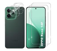 Lutree Verre Trempé pour OPPO Reno 14 F 5G / Reno 14 FS 5G, 2+2 Pièces Protection écran + Caméra Arrière Protecteur Film, 9H Dureté HD Anti-Rayures Sans Bulles Vitre Trempé Protecteurs d'écran