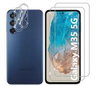 Lutree Verre Trempé pour Samsung Galaxy M35, 2+2 Pièces Protection écran + Caméra Arrière Protecteur Film, 9H Dureté HD Anti-Rayures Sans Bulles Vitre Trempé Protecteurs d'écran