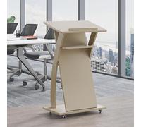 Lutrin debout mobile avec roues, podium portable pour église et conférence, table de bienvenue réglable et bureau de discours, idéal pour les événements et les présentations (couleur : C)