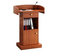 Lutrin moderne en bois avec tiroir - 124 cm - Pupitre d'église réglable en hauteur, idéal pour les événements, les écoles et les lieux de culte