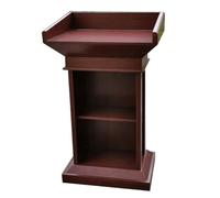 Lutrin portable avec étagère de rangement - Chaire en bois pour églises, enseignants, podiums, bureau de réception - Idéal pour les présentations, événements et services de culte 50 x 60 x