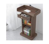 Lutrin portable Pi avec compartiment de rangement ouvert et tiroirs pour table de conférence d'église, support de podium en MDF