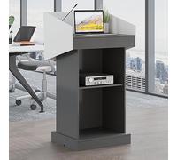 Lutrin réglable en bois avec Der & Lock - Podium idéal pour enseigner des présentations, églises, écoles, bureaux, mariages et bienvenue (gris) - et