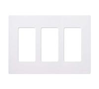 Lutron Claro CW-3-WH Lot de 24 plaques murales décoratrices/basculeuses, blanc brillant