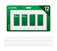 Lutron CW-4-WH-12 Claro 4-Gang Wallplate, White, 12-Pack by Lutron