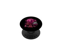 Lutte comme Une Reine Afro de Sensibilisation au Cancer du Sein Noir Femmes PopSockets PopGrip Adhésif
