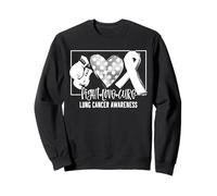 Lutte Contre l'amour guérir Le Cancer Ruban de Sensibilisation au Cancer du poumon Sweatshirt
