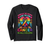 Lutte contre le cancer dans toutes les couleurs des rubans pour trouver un remède Manche Longue