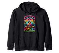 Lutte contre le cancer dans toutes les couleurs des rubans pour trouver un remède Sweat à Capuche