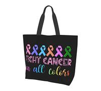 Lutte contre le cancer dans toutes les couleurs Lutte contre le cancer rubans sac fourre-tout dames mignon sac à provisions grande capacité sac à bandoulière travail ajustement mode sac à main organi
