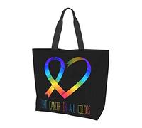 Lutte contre le cancer dans toutes les couleurs Lutte contre le cancer rubans sac fourre-tout dames mignon sac à provisions grande capacité sac à bandoulière travail ajustement mode sac à main organi