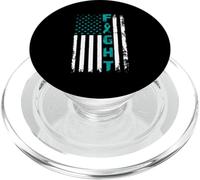 Lutte Contre Le Cancer de l'ovaire Survivant de Sensibilisation au Drapeau américain PopSockets PopGrip pour MagSafe