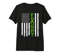 Lutte Contre Le Drapeau américain américain de Sensibilisation au lymphome Survivant du Cancer T-Shirt Haut de Gamme