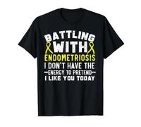 Lutte Contre Les Maladies de Sensibilisation à l'endométriose T-Shirt Graphique avec Valeur, Homme, Noir, S