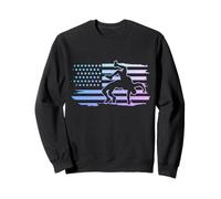 Lutte drapeau américain patriotique lutteur Sweatshirt