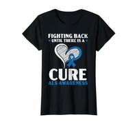 Lutter Contre la SLA jusqu'à ce qu'il Existe Un remède T-Shirt Graphique avec Valeur, Femme, Noir, L