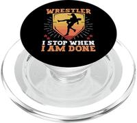 Lutteur J'arrête Quand J'Ai Fini de Lutter Lutteur PopSockets PopGrip pour MagSafe