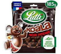 LUTTI - Bonbons Koala chocolat noir | Savoureux et croquant | Idéal pour les amateurs de chocolat | le sachet de 185g | LOT DE 4