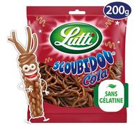 LUTTI - Bonbons Scoubidou Cola, Texture Souple, Saveur Intense, Sachet 200g - Lot De 4