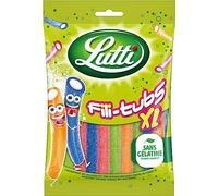 Lutti Goûts Acidulés de Fraise, Pomme, Framboise et Pêche Fili-Tubs, 180 g