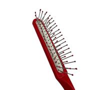 LUTTMANN Brosses avec picots en 4 couleurs différentes pour perruques, extensions, postiches, toupets, cheveux synthétiques et cheveux humains (rouge)